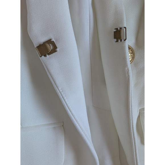 NWD Alice + Olivia Double Breasted Open Blazer Jacket Size 0 Cream #4F453 - Picture 13 of 16